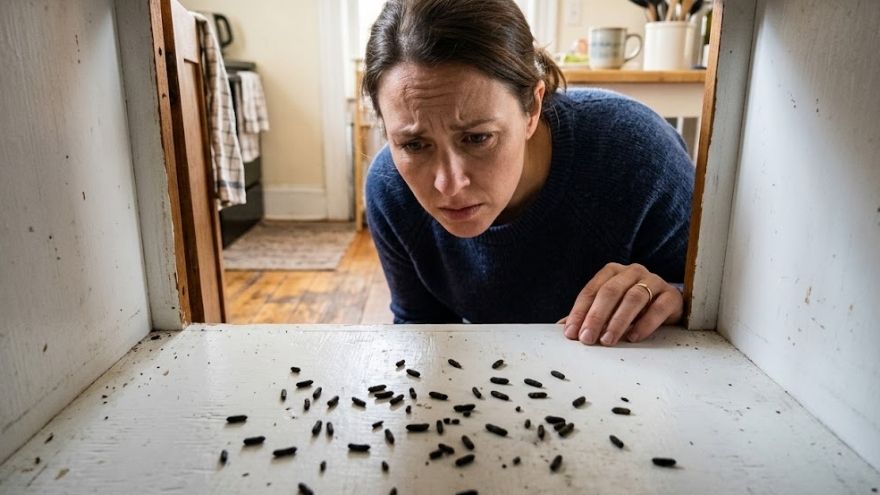 Homeowner discovering mouse droppings in kitchen cabinet — when to call a professional rodent control company in Waco