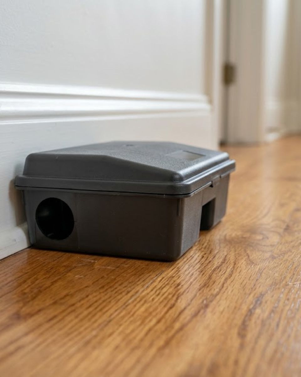 Rat control technician inspecting a Waco home for Norway rat and roof rat activity